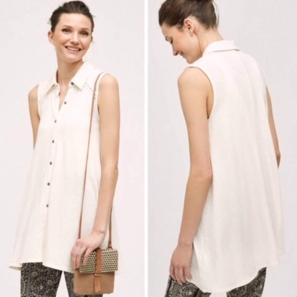 Anthropologie Everleigh Ipomoea Tunic Sz S MAUVE